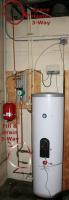 Both 3 way valve assemblies: This View shows the installed Fill 3-way assembly and the 3 way space heater valve assembly