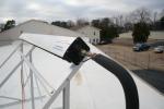 Collector Temperature Sensor: Collector Temperature Sensor installed with HVAC sealer pad.