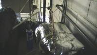 Solar Heat Exchanger Insulated: Installed the first copper line