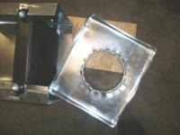 Solar Air Heat Exchanger: View of end Collar and tabs
