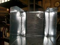 Solar Heat Exchanger: View of air flowing twards the exchanger core